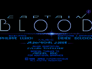 Captain Blood title screen for Amiga